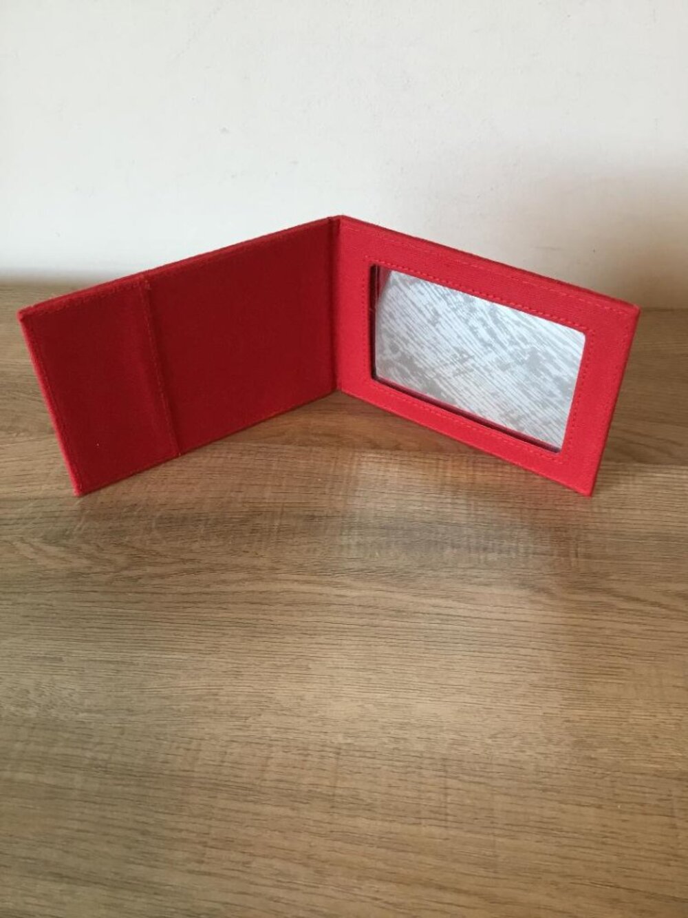 Coach Folding Mirror Red and White Signature Monogram With Dustbag NEW - Picture 4 of 4